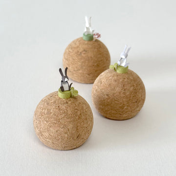 可愛動物｜蘑菇白兔與幸運草灰兔