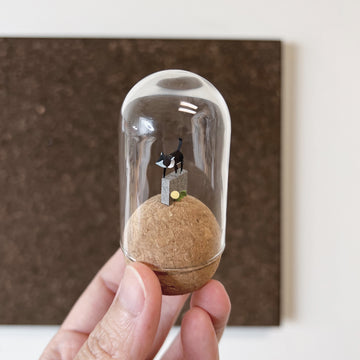 牆頭貓咪｜黃蒲公英灰牆貓咪（賓士／橘貓）